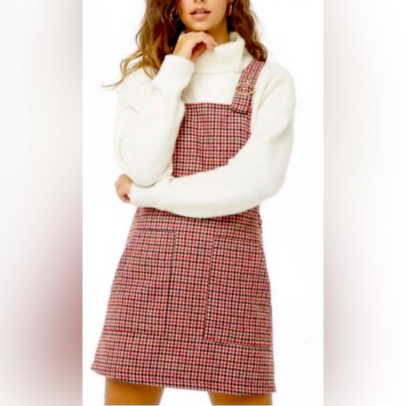 Forever 21 Dresses & Skirts - Forever 21 Women's Glen Plaid Overall Dress Size large